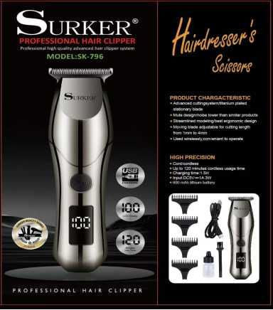 Máquina Cortar Cabello Profesional Pantalla Digital