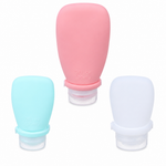 Set 3 botellas dispensadores viaje — fondo blanco