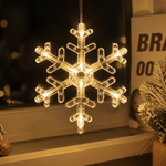 Luz navideña copo de nieve con ventosa — lifestyle
