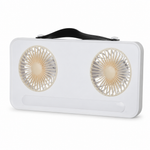Abanico dual con luz LED — fondo blanco