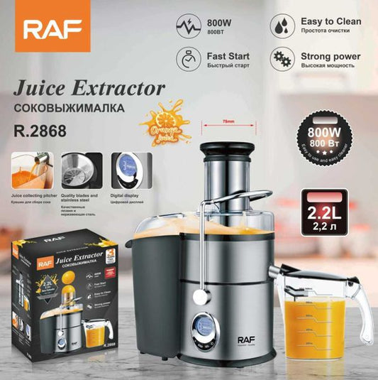 Extractor de Jugos 800W Acero Inoxidable 2.2L