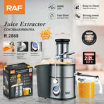 Extractor de Jugos 800W Acero Inoxidable 2.2L