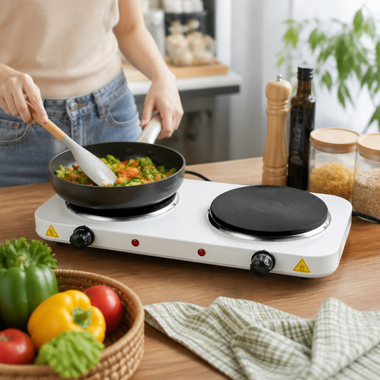 Cocina Eléctrica Dual Omnix Inducción 2 Hornillas — lifestyle