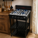 Cocina a gas 4 quemadores acero inoxidable — lifestyle