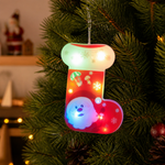 Luz navideña ventosa calcetín multicolor — lifestyle