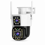 Cámara de Seguridad WiFi 360° Doble Antena Visión Nocturna — fondo blanco