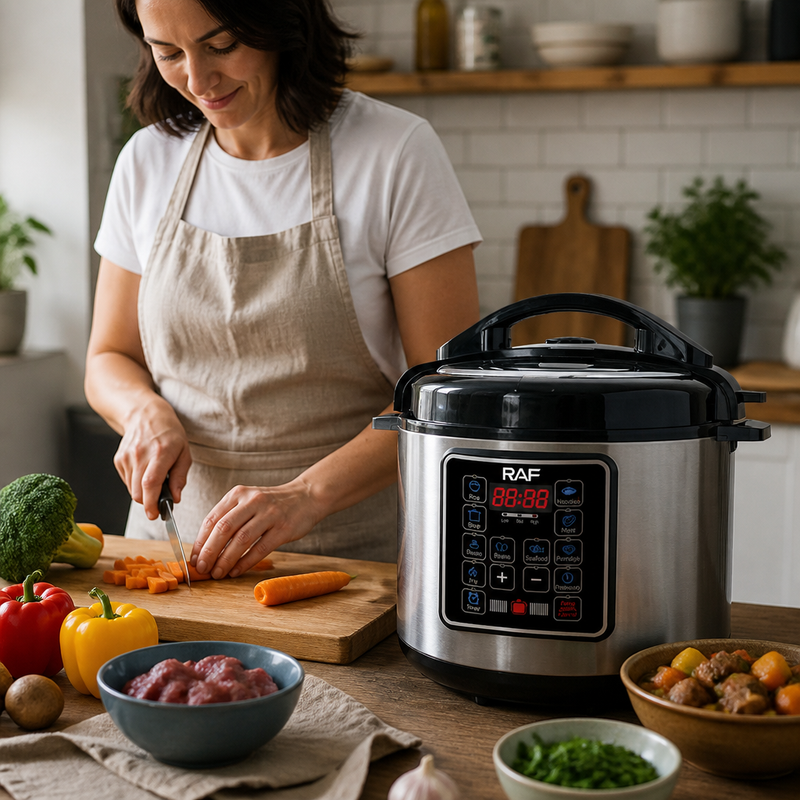 Olla a Presión Eléctrica 6L Omnix — lifestyle