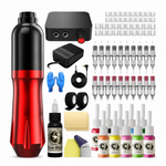 Kit Profesional Máquina Rotativa para Tatuajes — fondo blanco