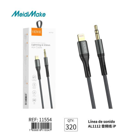 Cable de Audio Lightning a 3.5mm para iPhone