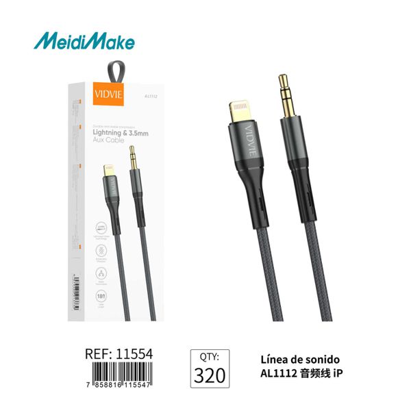 Cable de Audio Lightning a 3.5mm para iPhone
