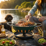 Parrilla Portátil Camping 41cm Omnix — lifestyle
