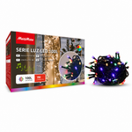 Luces navideñas 100 LED multicolor con música — fondo blanco