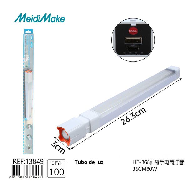 Tubo de Luz LED Extensible 80W 35cm