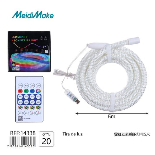 Tira De Luz Led Neón Multicolor 5 Metros