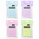 Calculadora de Bolsillo Rosa Pantalla LCD 12 Dígitos — fondo blanco