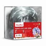 Luces LED navideñas 20m 200 multicolor — fondo blanco