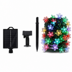 Luces Solares LED Flores Colores Variados 50 Unidades — fondo blanco