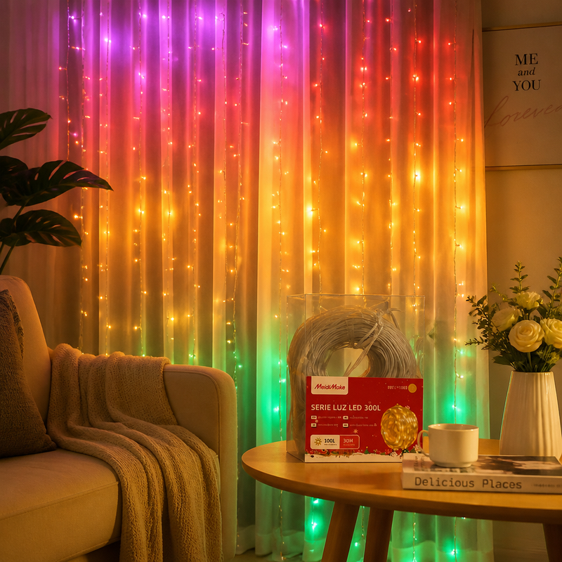 Luces Navidad 30m 300 Led Blanco Cálido — lifestyle