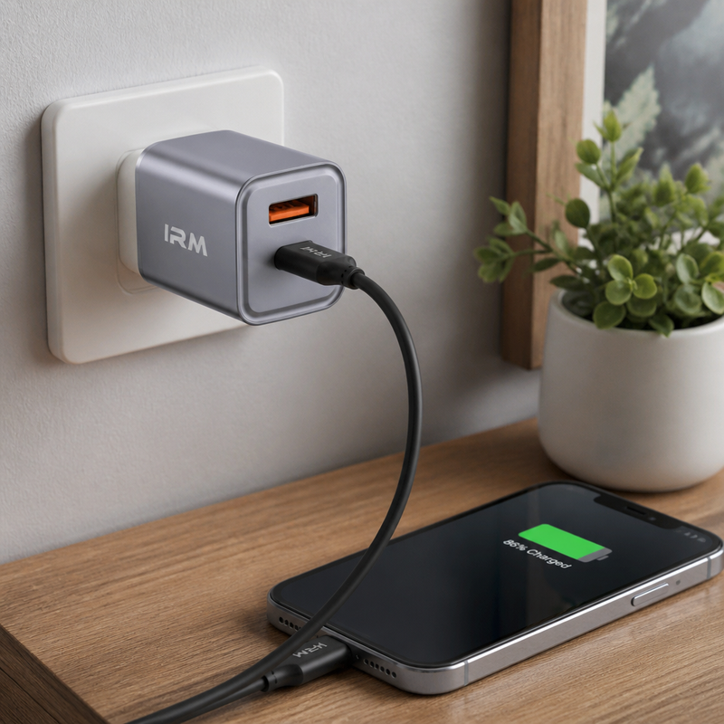 Cargador Rápido USB-C IR04 Certificado Chile — lifestyle