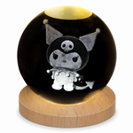 Bola de cristal 66cm luz cálida — fondo blanco