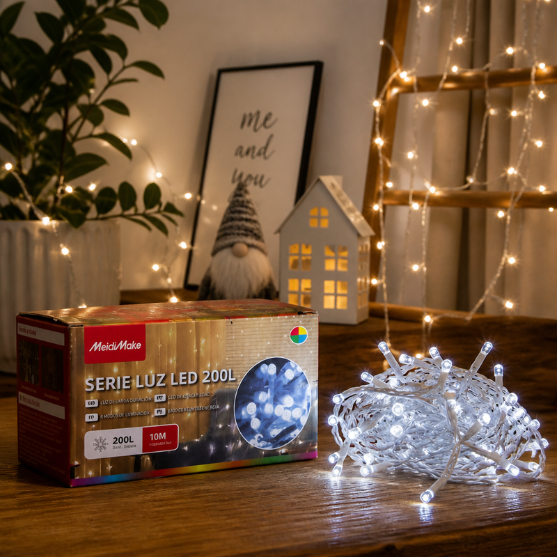 Luces Navideñas LED 200L 10M Multicolor — lifestyle