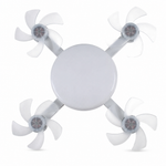 Ventilador de 4 cabezales — fondo blanco