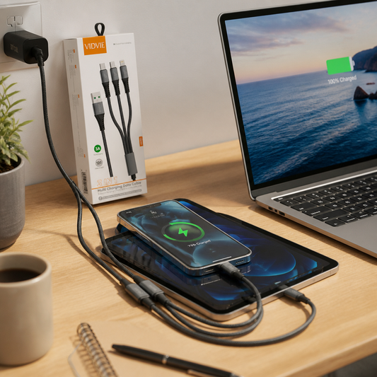 Cable 3 en 1 USB Datos Carga Rápida — lifestyle