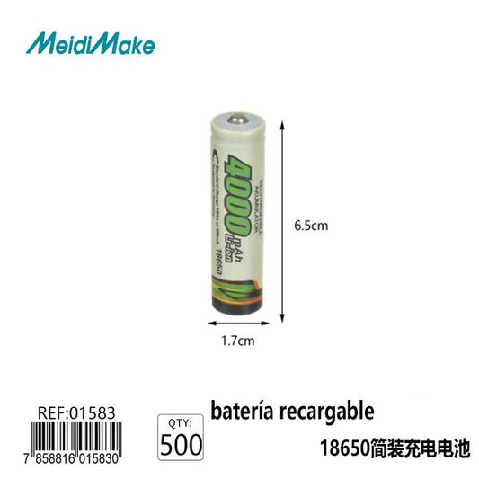 Batería Recargable 18650 3000mAh