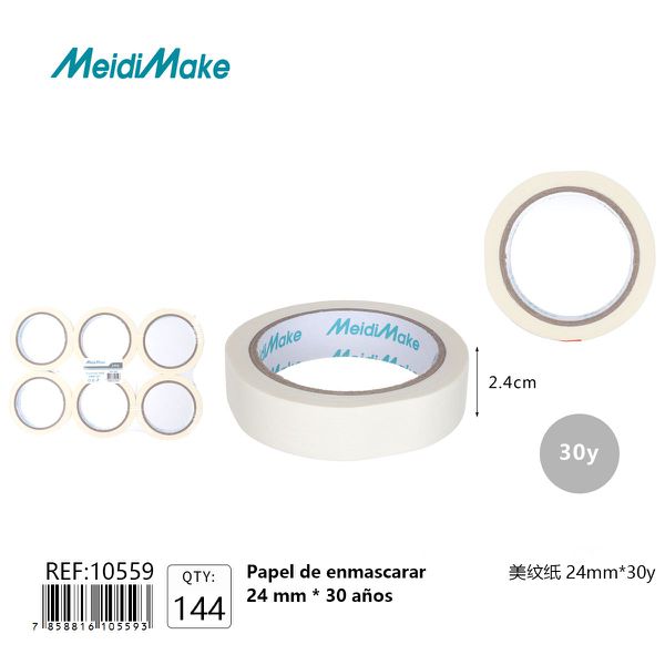 Papel de Enmascarar 24mm x 30 Metros