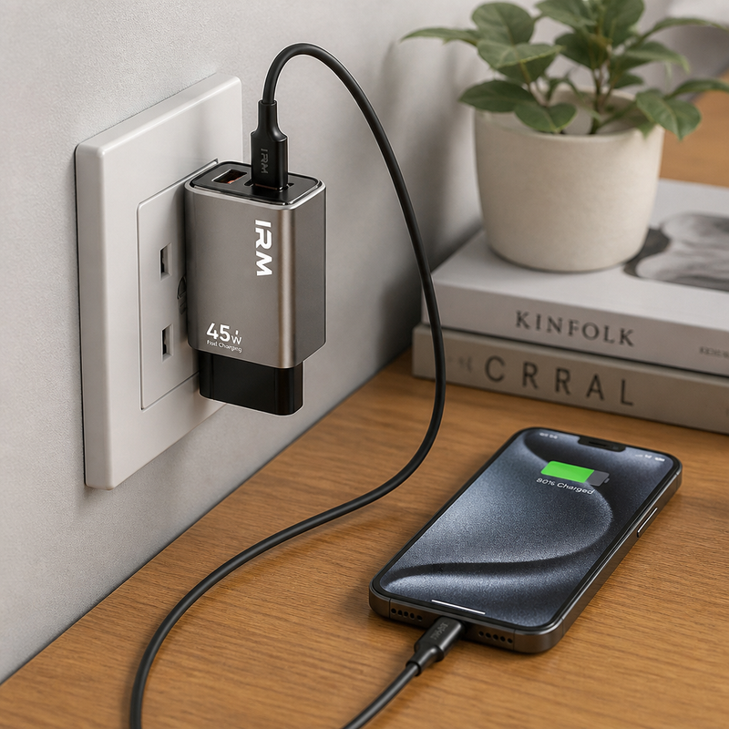 Cargador Rápido IR42 TC Set Completo — lifestyle