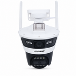 Cámara IP 4MP dual antena con alarma — fondo blanco