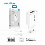 Cargador Rápido Dual USB TC Certificado Chile — fondo blanco