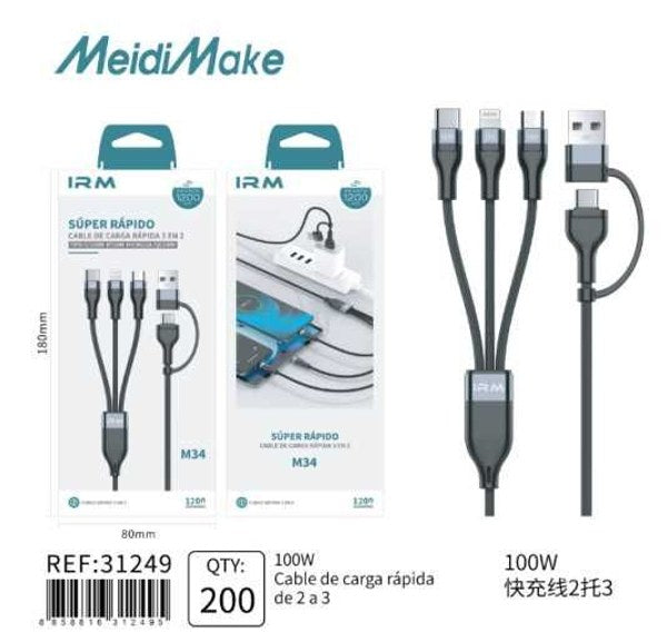 Omnix M342 Cable Multifunción Pro 3 en 1