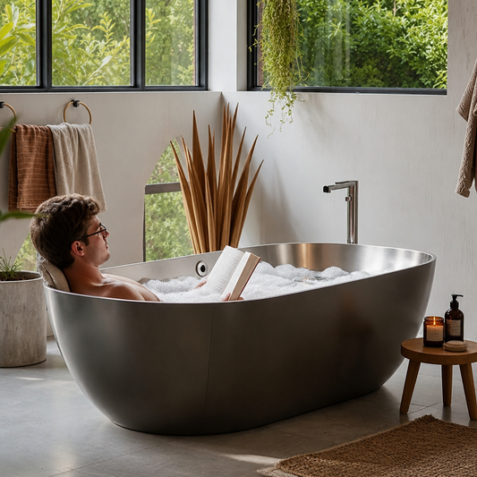 Repisa Baño Acero Inoxidable Omnix — lifestyle