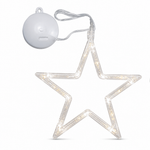 Luz Navideña Estrella LED con Ventosa — fondo blanco