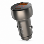 Cargador auto dual USB tipo C — fondo blanco