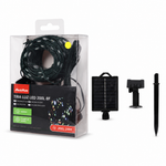 Luces Solares 200 LED Luz Cálida Cable Verde — fondo blanco