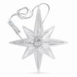 Luz navideña ventosa estrella polar — fondo blanco