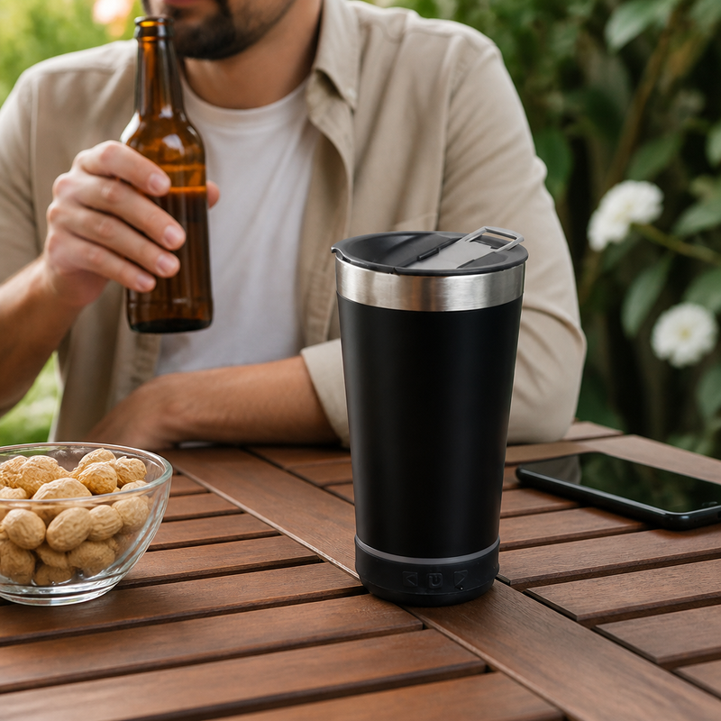Parlante Bluetooth Diseño Taza de Cerveza — lifestyle