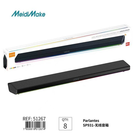 Barra de Sonido Soundbar inalámbrica Negro