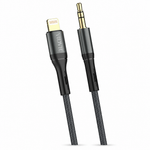 Cable audio 3.5mm estéreo — fondo blanco