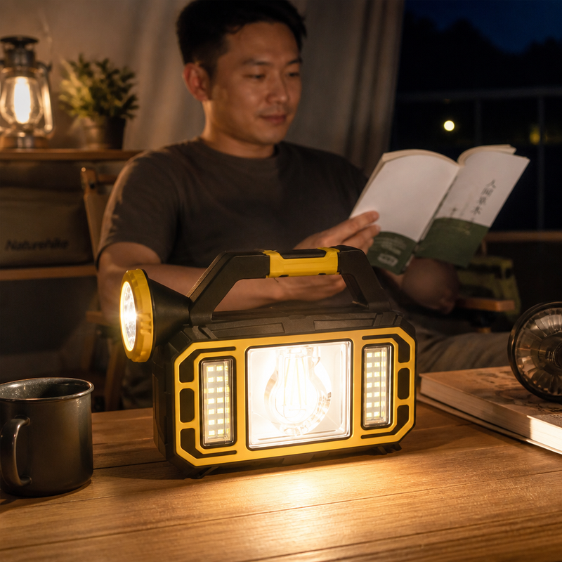 Linterna LED Portátil 8 Luces Recargable — lifestyle