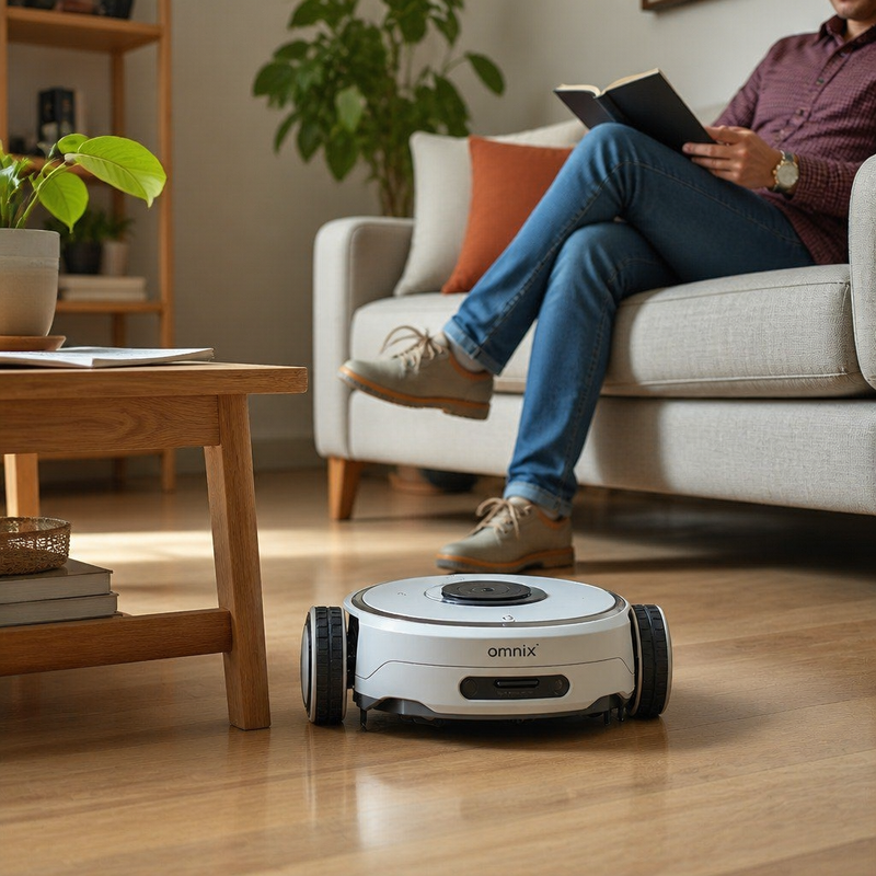 Robot Aspirador Inteligente Omnix — lifestyle