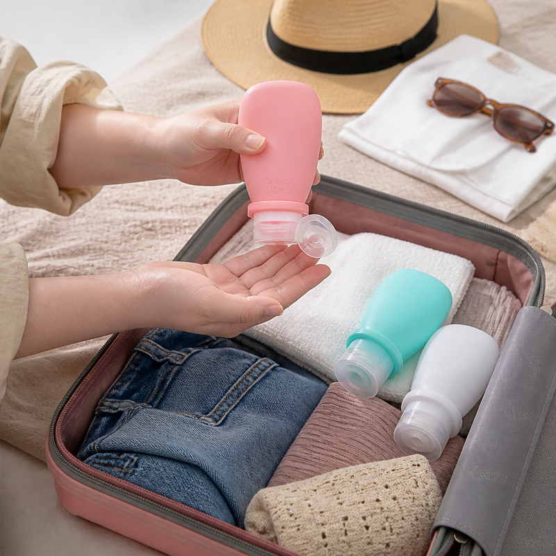 Set 3 Botellas Viaje Dispensadores — lifestyle