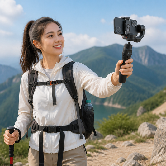 Estabilizador de Mano F8 para Smartphone — lifestyle