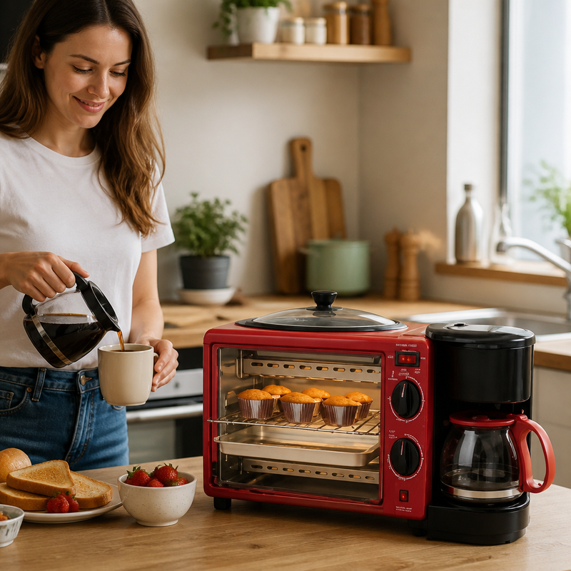 Máquina de Desayuno 3 en 1 Omnix — lifestyle