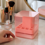 Organizador Maquillaje Elevable Rosa Compartimentos — lifestyle