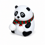 Luz Nocturna Panda Silicona LED Omnix — fondo blanco