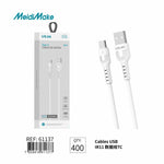 Cable USB Tipo-C Datos 3A 900mm Blanco
