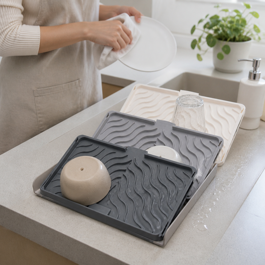 Escurridor de Platos Triple Omnix — lifestyle